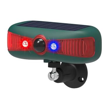 Imagem de WONFAST Sensor De Movimento Infravermelho Estroboscópico Solar, Alarme Detector, Luz Advertência Led Piscante Para Ambientes Externos, Sistema Alerta Segurança Com 13 Sons, Alto-Falante Duplo 129 Db