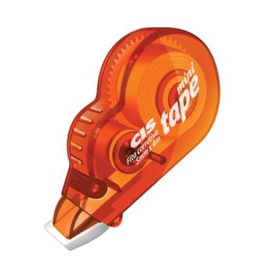 Imagem de Mini Fita Corretiva Tape 5mmx4m - Cis, Laranja