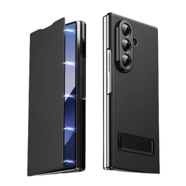 Imagem de Capa para Galaxy Z Fold6 Business Couro Invisível Suporte Suporte Bumper Capa Fina (Para Galaxy Z Fold6/preto)