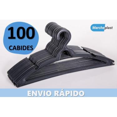 Imagem de Cabide Adulto Preto Kit com 100 unidades - Marcheplast