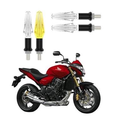 Imagem de Kit 4 Pisca Setas Esportivas de Led Modelo Cristal Moto Honda CB 650F 
