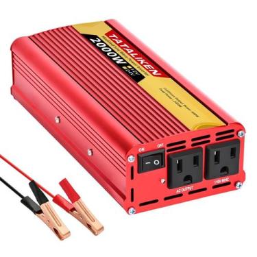 Imagem de Inversor Portátil 12V 24V 600W 1500W 2000W 2500W Com Tomada Universal 