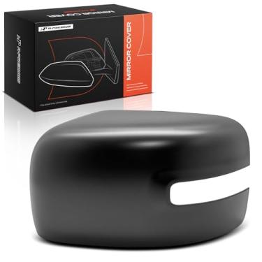 Imagem de A-Premium Tampa do espelho retrovisor do lado do motorista - compatível com Jeep BU Series Renegade 2015 2016 2017 2018 - Primed Black, com furo de seta