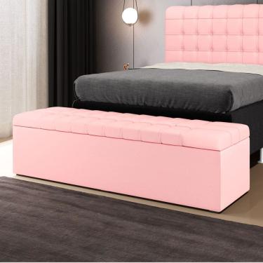 Imagem de Calçadeira Baú Alpha Para Cama de Casal 160cm no Tecido Courino - Conforto e Elegância Aradecor
