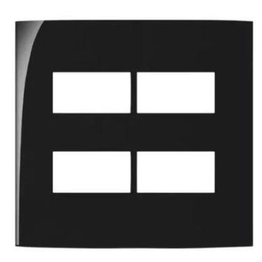 Imagem de Placa 4x4 4 Postos Horizontal Ebony Sleek - MARGIRIUS