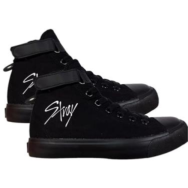 Imagem de Kpop Stray Kids Shoes Tênis unissex de lona Bangchan Felix Hyunjin Jeongin Sapatos de caminhada casuais de cano alto, Equipe, 10.5 US Women/9 US Men
