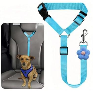 Imagem de 1 cinto de segurança para cães - suprimentos de segurança retrátil para animais de estimação resistentes - cinto de segurança para cães - para cães pequenos, médios e grandes, filhotes de cachorro