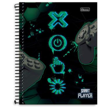 Imagem de Caderno Universitário 10 Matérias Smart Player Capa Dura 160 Folhas Cadersil Estampa 4