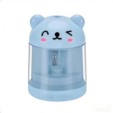 Imagem de Apontador de Lápis de Mesa Elétrico a Pilha - Design de Bichinhos Infantil, Ideal para Escola e Casa(AZUL,UN1)