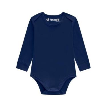 Imagem de Body básico bebê unissex de cotton Brandili Baby, Azul, RN