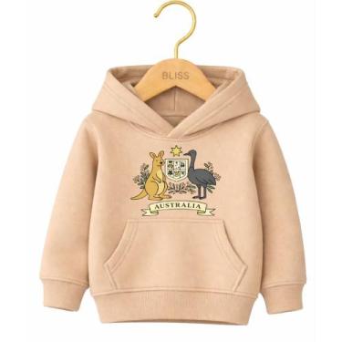 Imagem de Moletom Canguru Infantil Estampa Austrália Canguru Passáro 1026 Colori