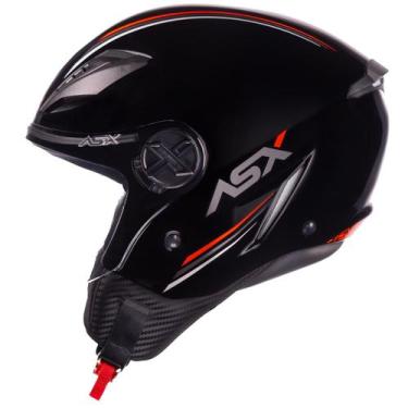 Imagem de Capacete Feminino Masculino Asx Aberto City Air Preto Brilho, Preto Br