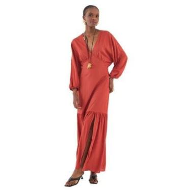 Imagem de Vestido Colcci Comfort Midi Com Decote em V-Feminino