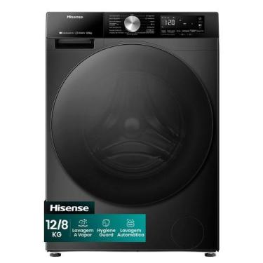 Imagem de Lava e Seca Hisense 3S 12kg / 8kg com 16 programas, Wi-Fi, 4 em 1, Inv