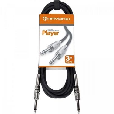 Imagem de Cabo Para Instrumento Hayonik Player P10Xp10 3 Metros Preto