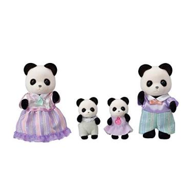 Imagem de Calico Critters Família Pookie Panda, Bonecas, Figuras De Casa De Bonecas, Brinquedos Colecionáveis Com 4 Figuras Incluídas Multi