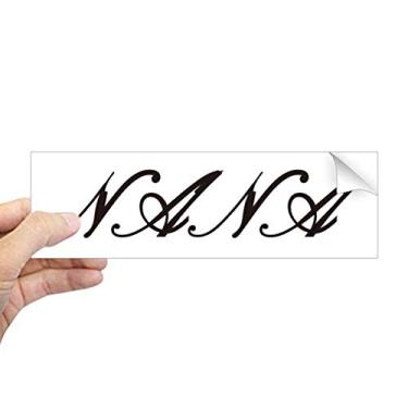 Imagem de DIYthinker Adesivo retangular para janela de notebook com letras curvilíneas para presente