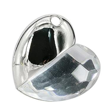 Imagem de 8 GB Heart Shape USB Flash Drive USB Memory Stick Polegar unidades de disco de USB 2.0 Pen Drive Pen Drive USB de armazenamento de dados USB Flash Disk Drive Zip (prata)