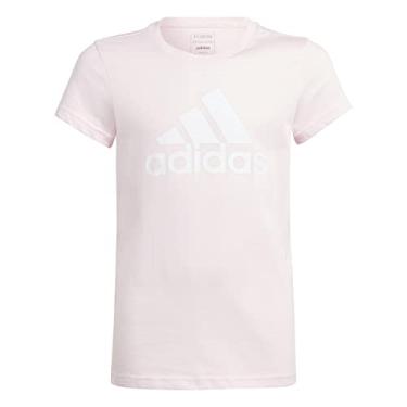 Imagem de Camiseta Adidas Big Logo Essential Juvenil Rosa e Branca