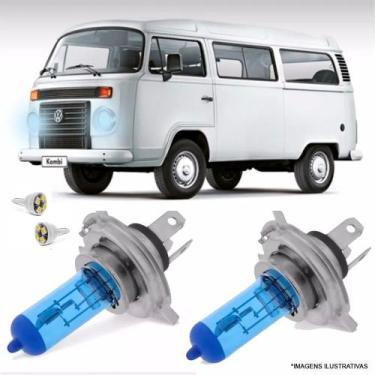 Imagem de Lampada Super Branca Vw Kombi (todas) Farol Alto Baixo - H4 - Tech One