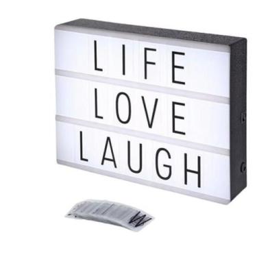 Imagem de Luminária Letreiro De Cinema A5 + 85 Letras, Números, Ícones - Importa