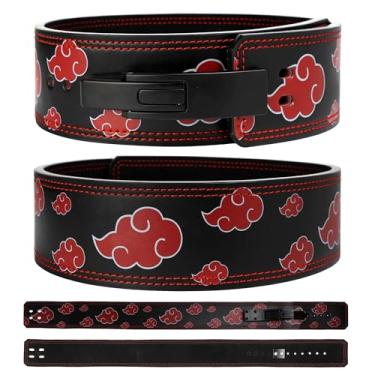 Imagem de Akatsuki Cinto de alavanca para levantamento de peso | Cinto de couro premium de 10 mm para levantamento de peso, musculação, levantamento terra, agachamentos, exercícios físicos | Melhor serviço