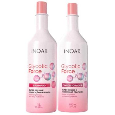 Imagem de Kit Inoar Glycolic Force Shampoo 1L + Condicionador 800ml