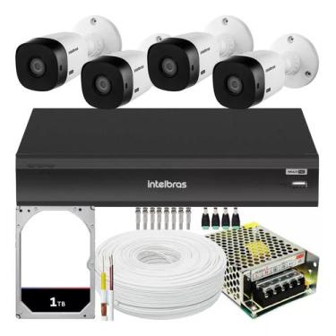 Imagem de Kit Cftv 4 Cameras Full Hd Vhl 1220 Dvr Intelbras 3008-c 1tb