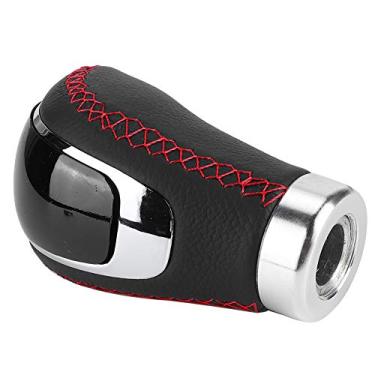 Imagem de Manopla de Mudança de Marcha Universal para Carro, Alavanca de Mudança de Cabeça, Couro de Handebol para Uma Experiência de Direção Confortável (Vermelho)