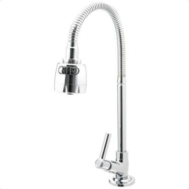 Imagem de Torneira Gourmet de Metal para Cozinha Mesa Bancada Bica Móvel Flexíve