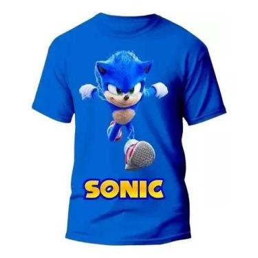Imagem de Camiseta Infantil Sonic Roblox Criança Desenho Personalizada - loja di
