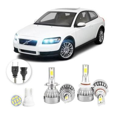 Imagem de Kit Lampadas Led Volvo C30 2007 A 2010 H7 Hb3 20000lm - V10, Branco