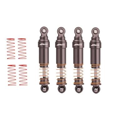 Imagem de NMNRC Amortecedores de alumínio simulado de 50 mm TRX4M para 1/18 TRX-4M Série de choque dianteiro traseiro Upgrades Parte cinza