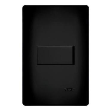Imagem de Interruptor Parelelo 16A Fame Placa 4X2 Habitat Black Preto