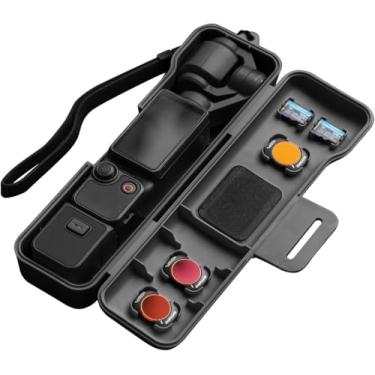 Imagem de Capa de viagem à prova d'água para DJI Osmo Pocket 3 Creator Combo acessórios com 3 compartimentos magnéticos de armazenamento de filtro Cpl/Nd e 2 compartimentos para cartão de armazenamento, alça de