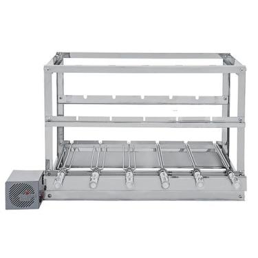 Imagem de Churrasqueira Multinível Rotativa Inox 3 Andares - 6 Espetos Giratório