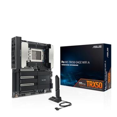 Imagem de ASUS Pro WS TRX50-SAGE WiFi A AMD TRX50 TR5 CEB Workstation Placa-mãe, CPU e overclocking de memória, design robusto de 20 estágios de potência, PCIe 5.0 x 16, M.2, USB4, 10 Gb e LAN de 2,5 GB