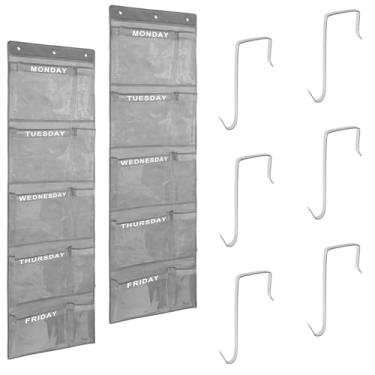 Imagem de Organizador de armário semanal para crianças, organizador diário de armário com 10 bolsos, organizador dobrável de armário, dormitório, quarto, essencial para roupas, suéter, chapéu, boné de beisebol