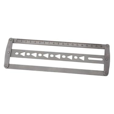 Imagem de Colaxi Régua auxiliar de posicionamento de correia, régua de gabarito de extremidade de correia, estêncil de posição de furo de extremidade de ponta, Triângulo