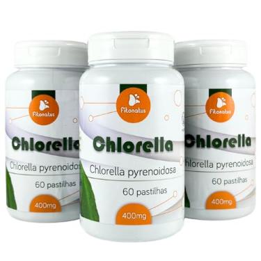 Imagem de Kit 3 Chlorella 500 mg 60 Comprimidos Suplemento Clorela Algas Verde Comprimidos Fitonatus