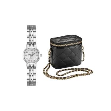 Imagem de Kit Mondaine Relógio Feminino Prata com Mini Bolsa - 99817L0MVNE2