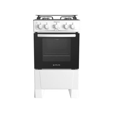 Imagem de Fogão 4 Bocas Atlas Inox Branco Mônaco Plus