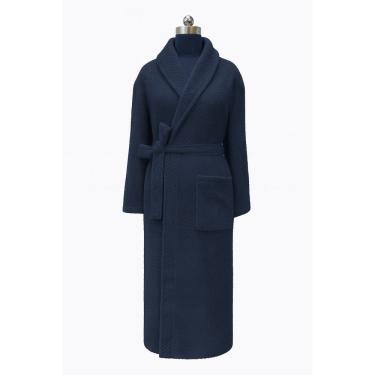 Imagem de Roupão Unissex Em Microfibra Felpuda M - Habitat - Azul Marinho