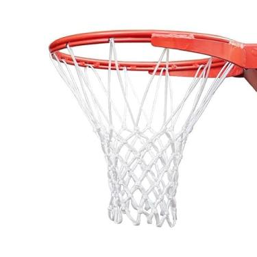 Imagem de Peças de reposição de rede de basquete durável, cesta de rede de basquete de jogo com design de fivela de 12 laços, acessórios de reposição para rack de basquete ao ar livre