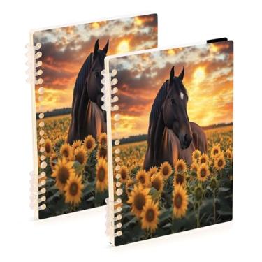 Imagem de Burbuja Cadernos com nome, papel pautado universitário A5 com 60 folhas, fichário para escritório, 2 unidades