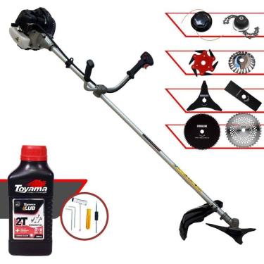 Imagem de Roçadeira Cg430b 1,7hp 43cc + 6 Facas + Escova + óleo Toyama
