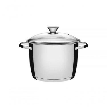 Imagem de Caldeirão Tramontina Allegra Aço Inox E Tampa De Vidro 22cm