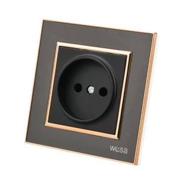 Imagem de Interruptor De Luz De Parede Em Acrílico Preto, Vintage, Retardante De