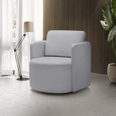 Imagem de Poltrona para Sala de Estar Dakota Decorativa Pés Madeira - Konfort Ki