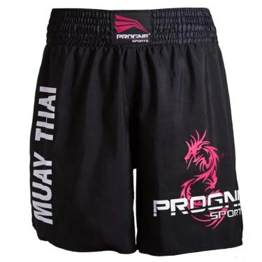Imagem de Short Muay Thai Masculino Progne Sports Preto Calção P/ Luta-Masculino
